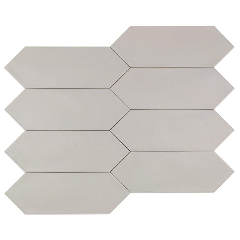 Aliante 4x12 Picket Matte Concrete Look Porcelain Tile, Light Gray