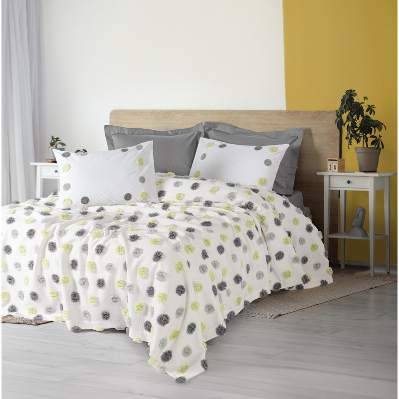 Pique Bedding Set, Grey, 90.6 x 98.4 in | 100% Polyester with 145 Thread Count | Includes Flat Sheet (94.5 x 102.4 in) & 2 Pillowcases (19.7 x 27.6 in) | Machine Washable, Soft & Durable Design