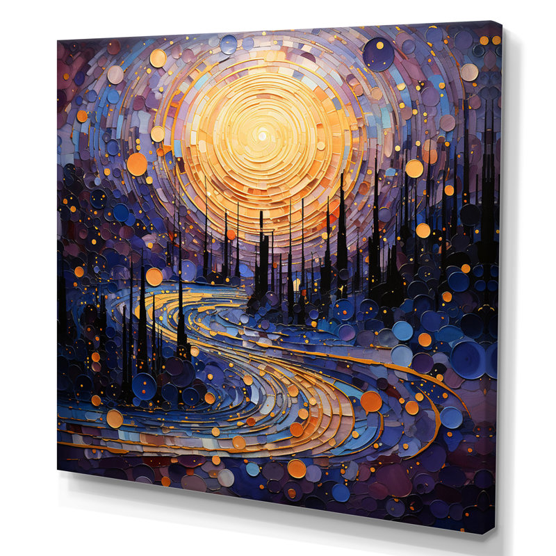 " Mystic Mosaic II ", Wrapped Canvas, 16" H x 16" W x 1" D