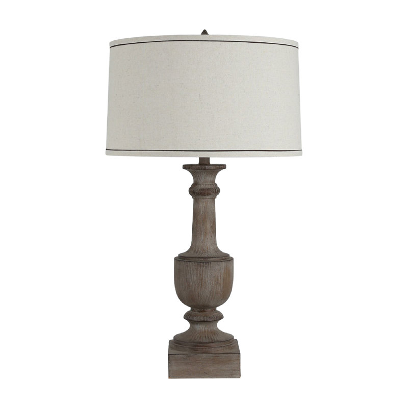 Lampe de table 31,5 "en résine avec abat-jour avoine