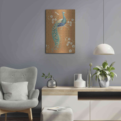 «Ornate Peacock IX Spice» par Daphne Brissonet, art mural en métal