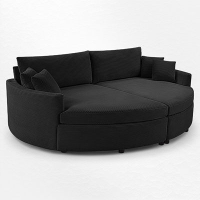 Oversized Double Chaise Lounge With Usb Ports