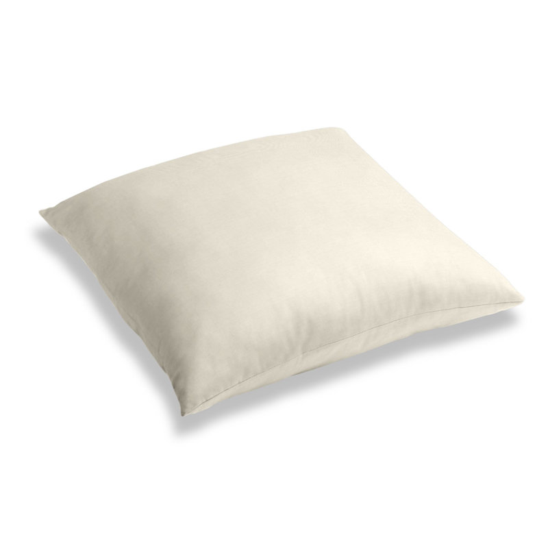 Lush Square Pillow Cover & Insert, Antique White