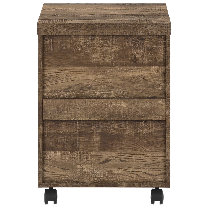 Brown Laminate Office File Cabinet, Rolling, With User- Storage Modern Rolling Shelf Brown, For Purposes