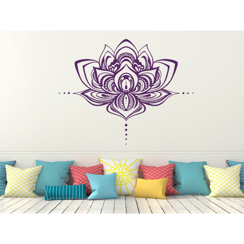 Décalcomanie murale fleur lotus Natazhat, Lilas