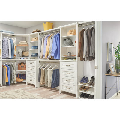 Impressions White Wood Closet System Tower Kit