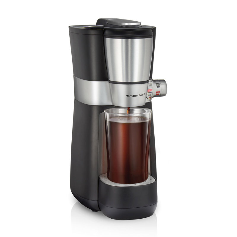 Hamilton Beach 16 oz Black/Silver Cold Brew/Hot Coffee Maker