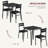 Dining Table for 2, Small Table and Chairs Set of 2, Square Dinette Set for 2, Dinner Table Set, 3 Piece Kitchen & Dining Room Sets for Small Space,(Dining Table with 2 Chairs)-310141905
