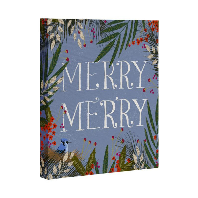 « christmas merry resdominure », impression, H 10 po x l 8 po, Toile tendue