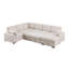 Canapé d'angle avec rangement et deux coussins-340942693