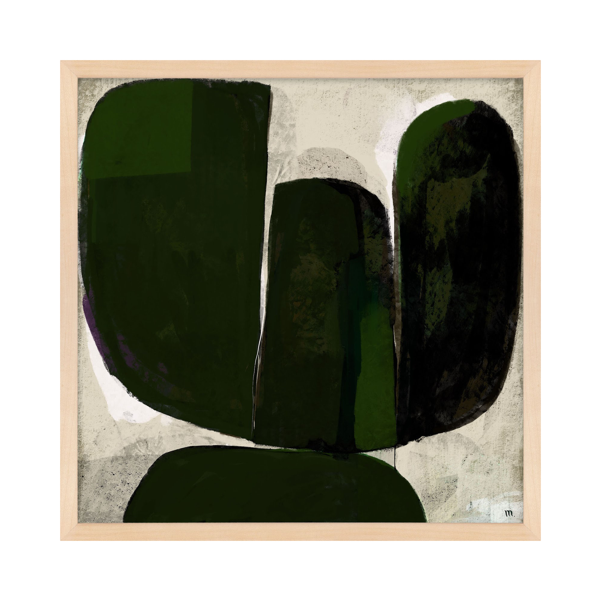 Succulent #6 by StudioM, 16" H x 16" W x 1.25" D, Brown