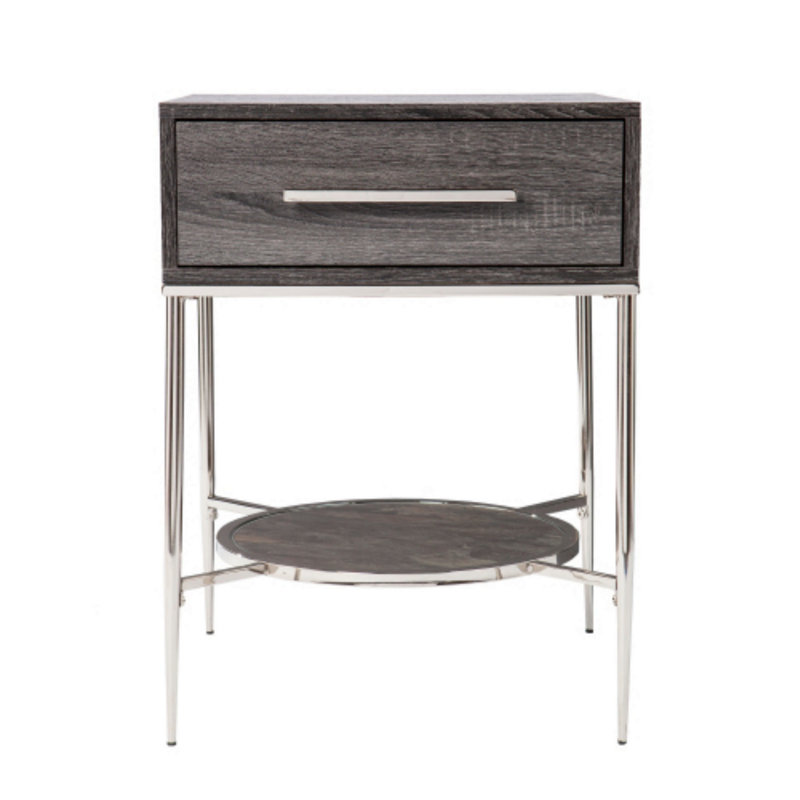 Table de chevet avec tiroir de rangement et tablette