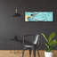 «Placid 3» par Alicia Ludwig, art mural en verre acrylique, 48 po x 16 po