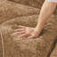 Repose-pieds en velours chameau