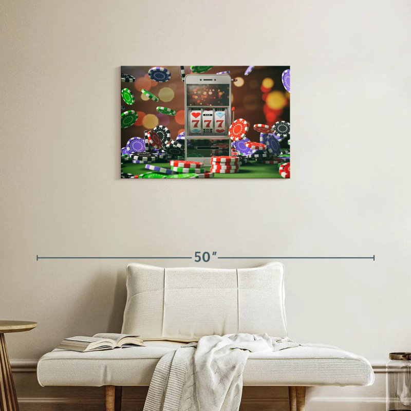 Virtual Slot Machine, 20" H x 30" W