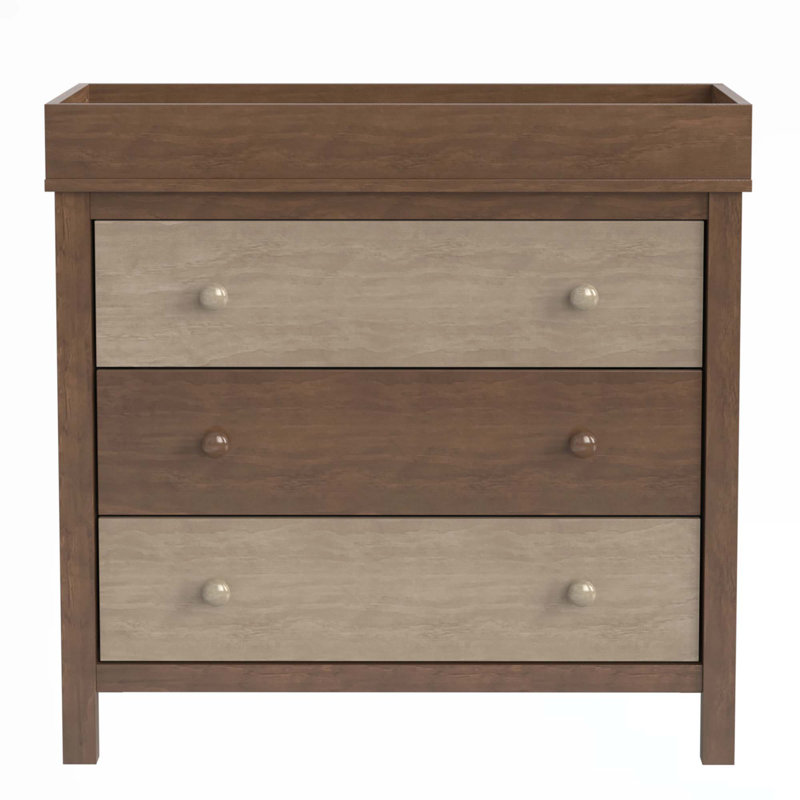 Commode 3 tiroirs Khamille, Brun