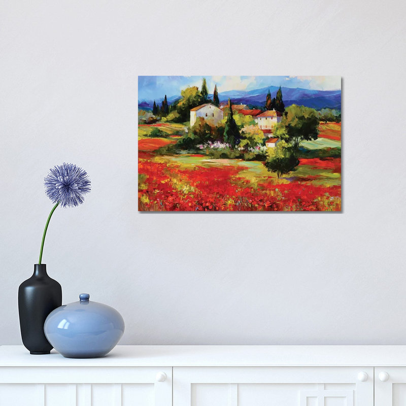Flame by Tatyana Yabloed - Painting on Canvas, 66.04cm H x 101.6cm W x 3.81cm D, Wrapped Canvas