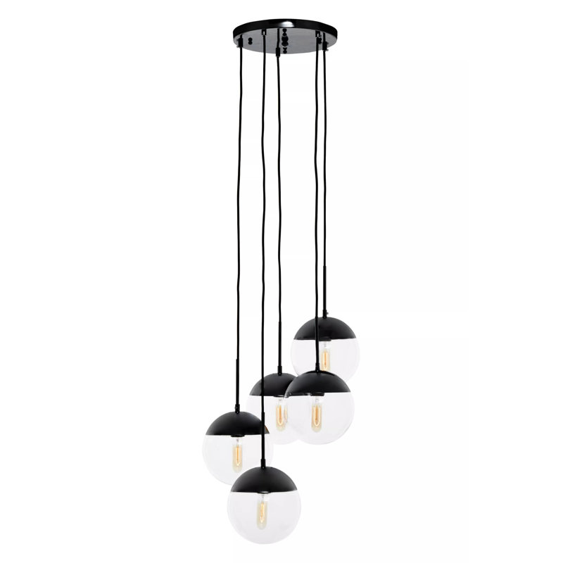 Royce 5 - Light Black Cluster Pendant