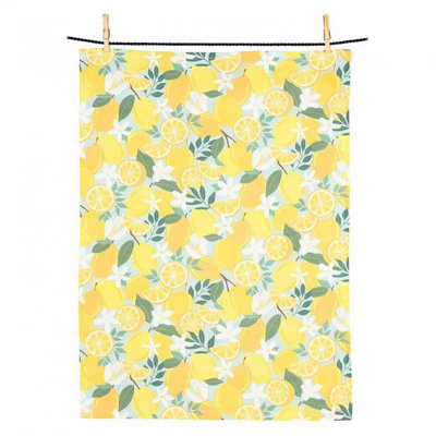Galloso Lemons & Blossoms Kitchen Tea Towel