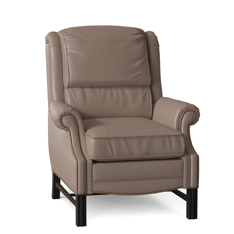 Alta Recliner, Outsider Raven Genuine Leather, Cobblestone, #9 French Natural