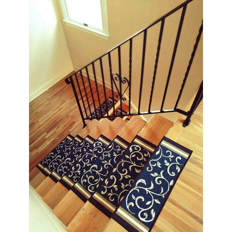Tapis d'escalier antidérapant Weinert, Bleu marine