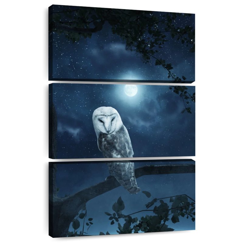 Chouette ronce au clair de lune, H 38 po x l 24 po