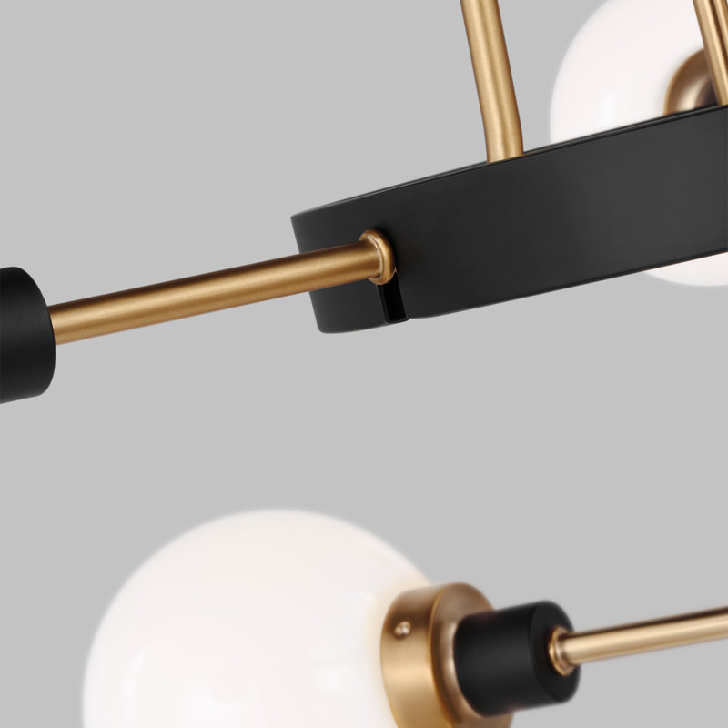 Andrea 7 Light Metal Dimmable Sputnik Chandelier