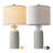 Anazagene 24" Modern Gray Ceramic Table Lamp With 3-Way Dimmable Light For Bedroom And Living Room-819782916