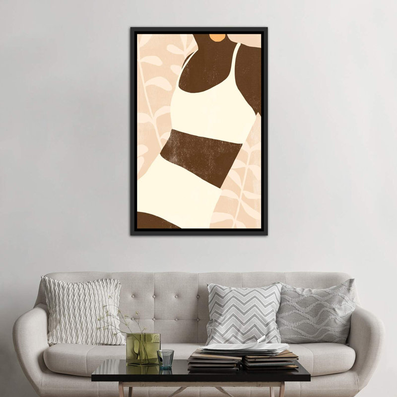 «Sunbather II», reproduction d'art, Cadre noir vieilli, H 60 po x l 40po x P 1,5 po