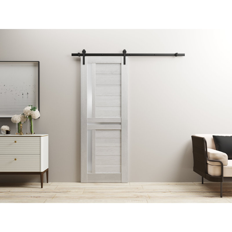 Porte de grange en bois givré Veregio, 24 po x 80 po
