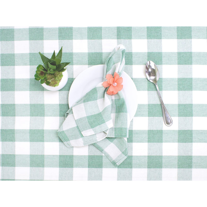 Ensemble de 4 serviettes en tissu écossais Blue Country Buffalo, Vert