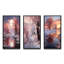 «White Fushia Winter Twilight», 3 pièces sur toile-1785995021-1785995059