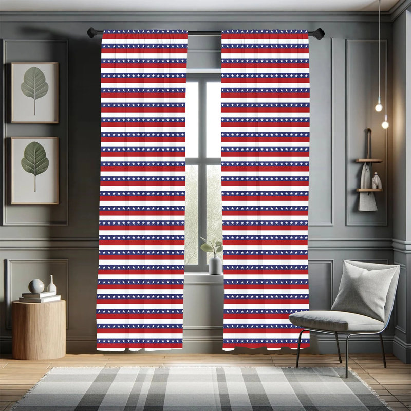 Semi-Sheer Rod Pocket Curtain Panels, 28" x 84"