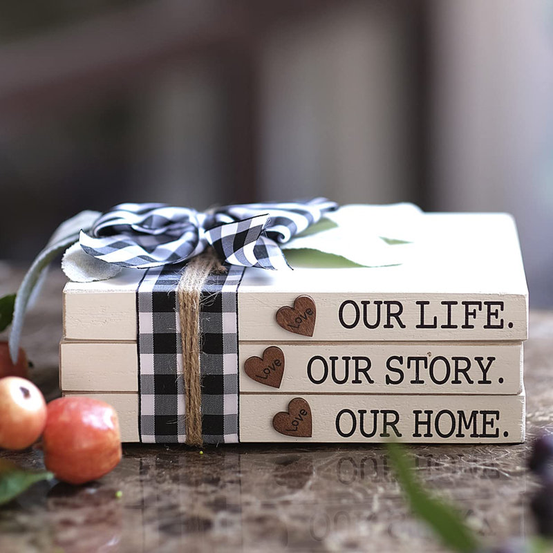 3 Stacked Decorative Books