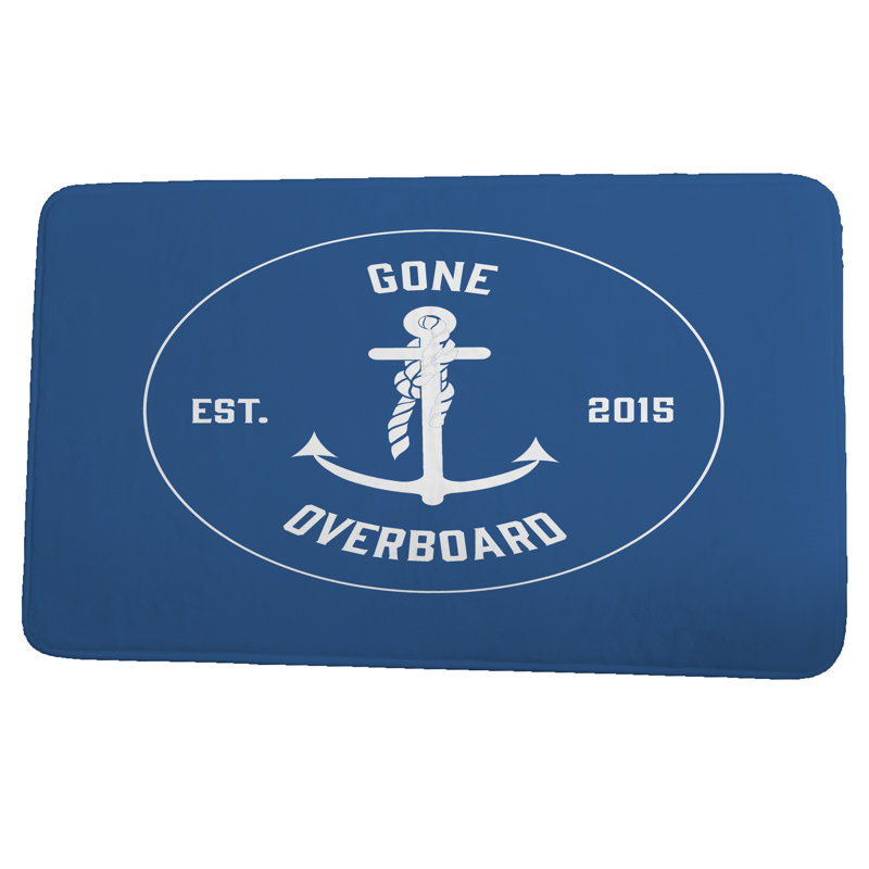Tapis de bain Emily Gone, l 24 po x L 36 po, Bleu