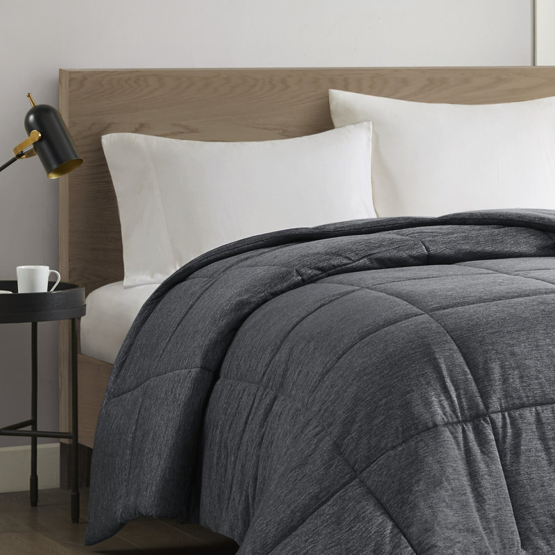 Sleep Philosophy Comfort Cool Jersey Knit Black Down Alternative Twin/Twin XL Comforter, Black, Twin/Twin XL Comforter