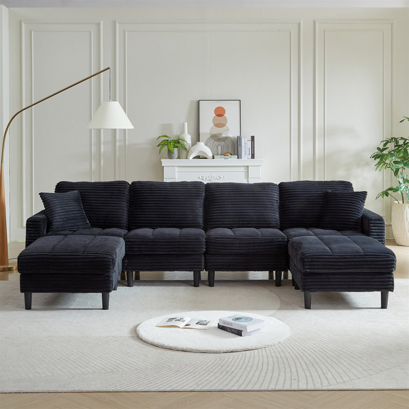 122.5-Inch Oversized U-Shaped Modular Sofa