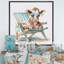 Vache se prélassant avec lunettes de soleil I - reproduction sur toile-86808323-110954785