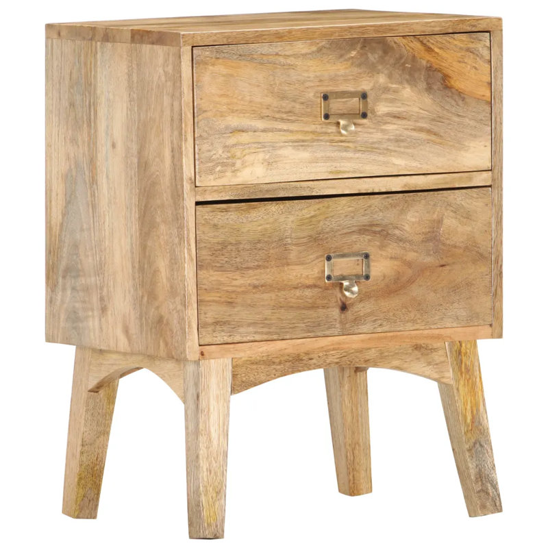 Commer 40cm W Solid Wood Bedside Table
