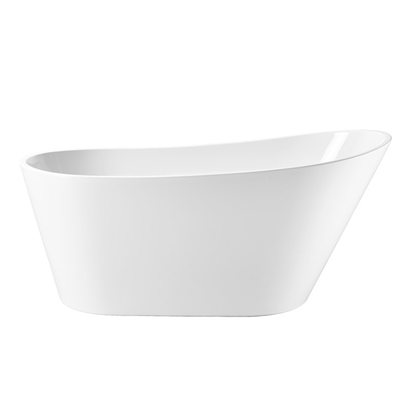 59" X 30" Freestanding Soaking Acrylic Bathtub