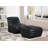 Vega Leather Ottoman-542627841