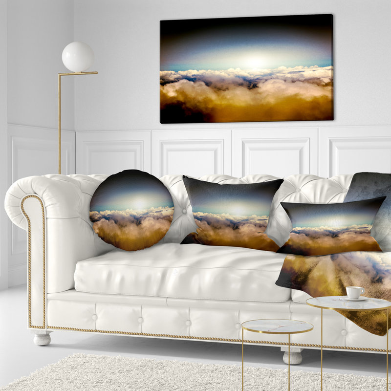 Coussin lombaire paysage au-dessus des nuages