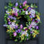 Couronne d'hortensia royale et mauve en soie mauve-768975564