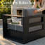 Outdoor Oversized Aluminum 4-piece Conversation Set With Firepit Table And 6-inch Cushion-901198356