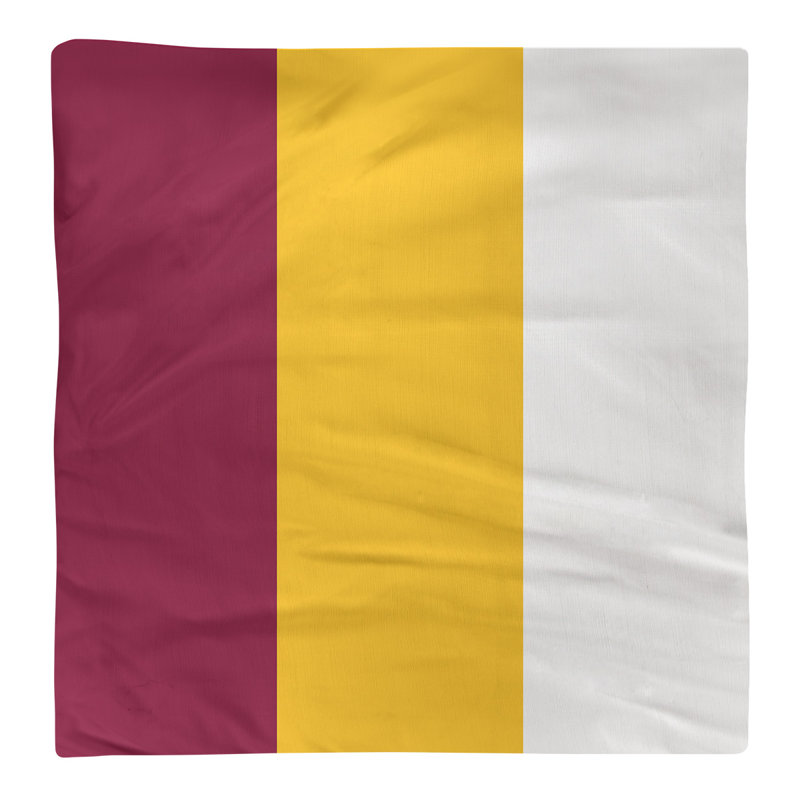 Serviette tempe arizona, Marron / jaune / blanc, Sergé de coton, H 22" x l 22" x P 0,25"