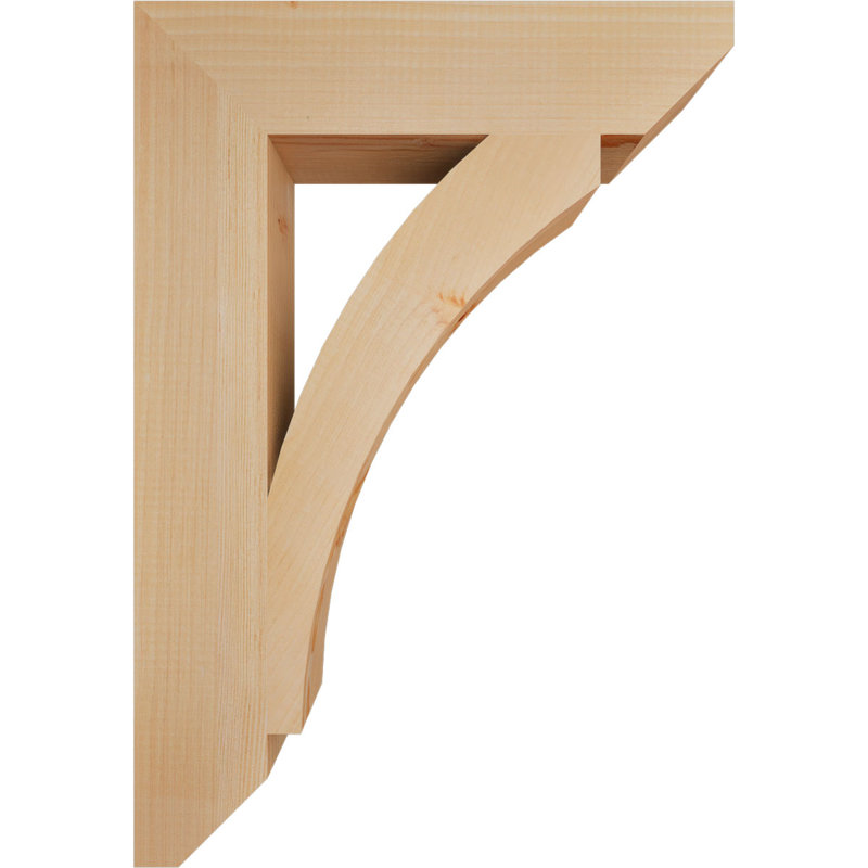 Support en bois / corbeau, Sapin de Douglas, H 26 po x l 3,5 po x P 18 po