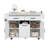 K&K Kitchen Island With Trash Can Storage Cabinet, Kitchen Cart With Drop Leaf, Spice Rack, Towel Rack And Drawer, Rolling Kitchen Island On Wheels With Adjustable Shelf-644911398