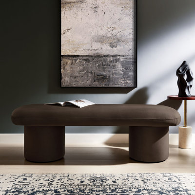 Banc en velours Orla Performance taupe