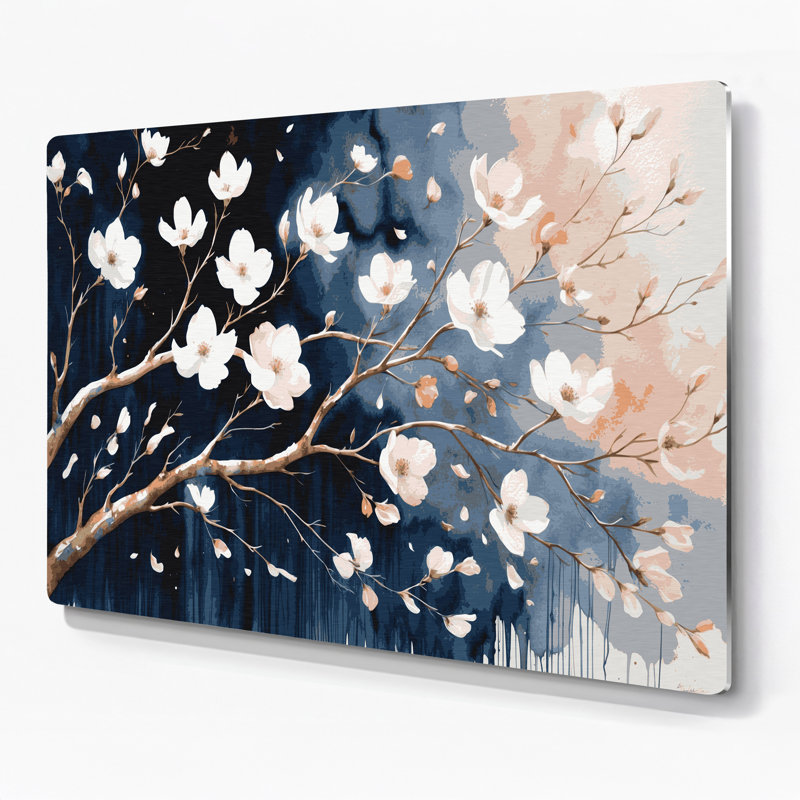 Art mural en métal Botanical Dogwood Branches, H 11 po x l 14 po