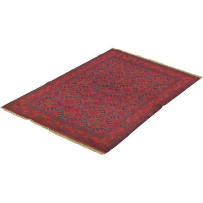 Tapis de bois one-of-kind à la main-noué la 2010 esari turque rouge 4 pi x 6 pi 4 po Allaina